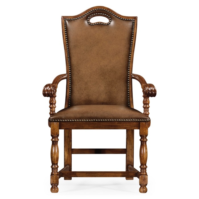 Country Walnut Dining Arm Chair