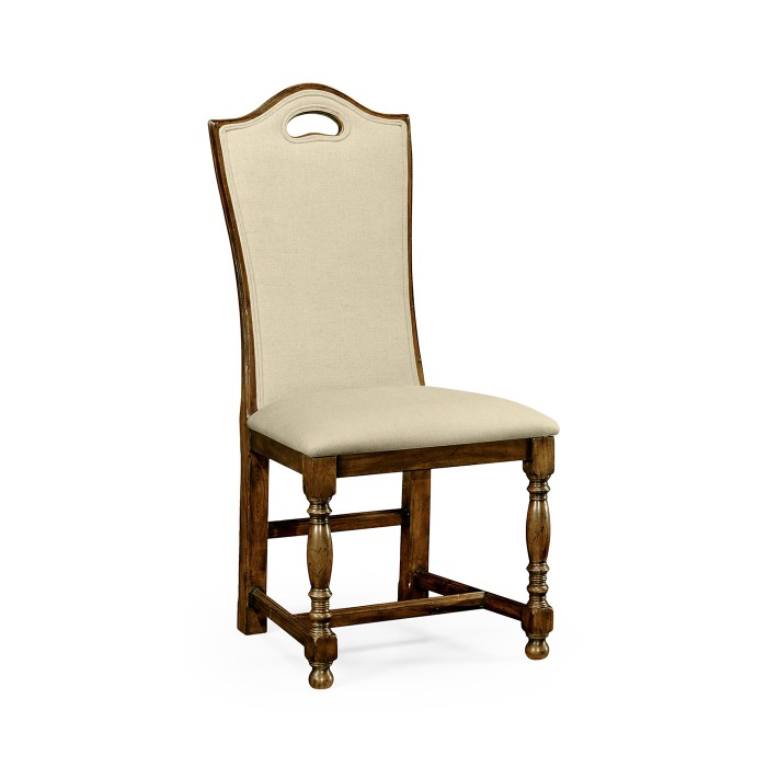 Country Walnut Dining Side Chair