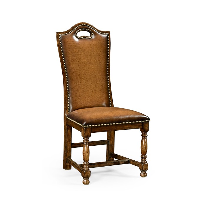 Country Walnut Dining Side Chair