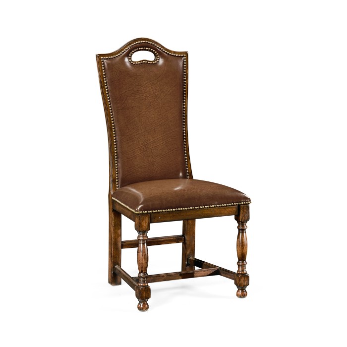 Country Walnut Dining Side Chair