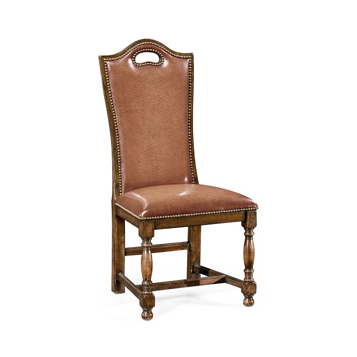Country Walnut Dining Side Chair