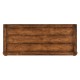 Walnut planked chest of five drawers