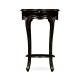 French small round lamp table (black)