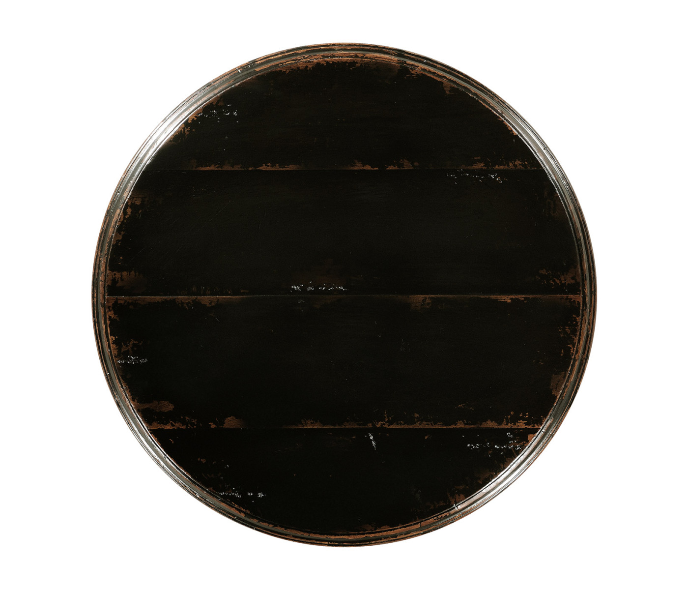 French small round lamp table (black)