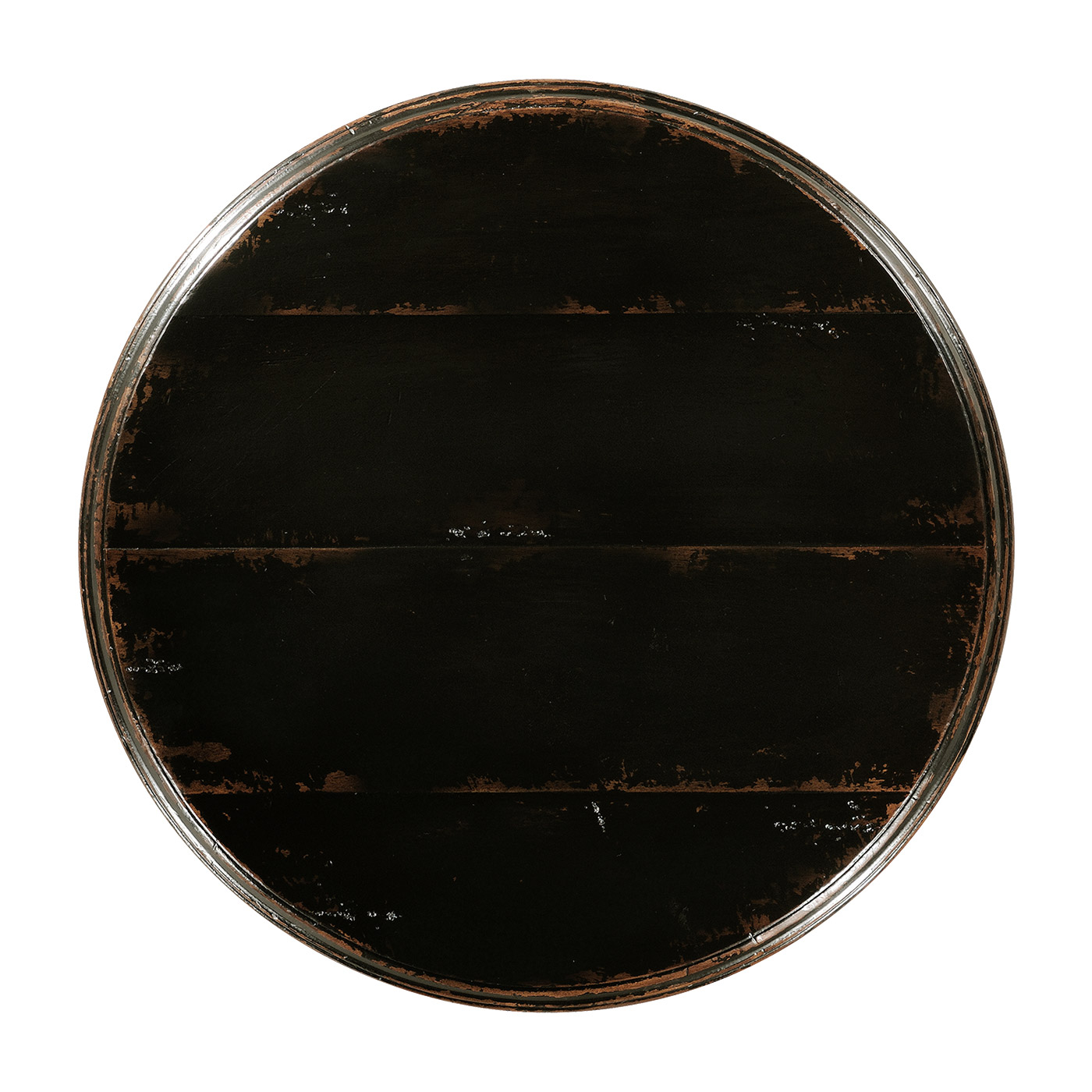 French small round lamp table (black)