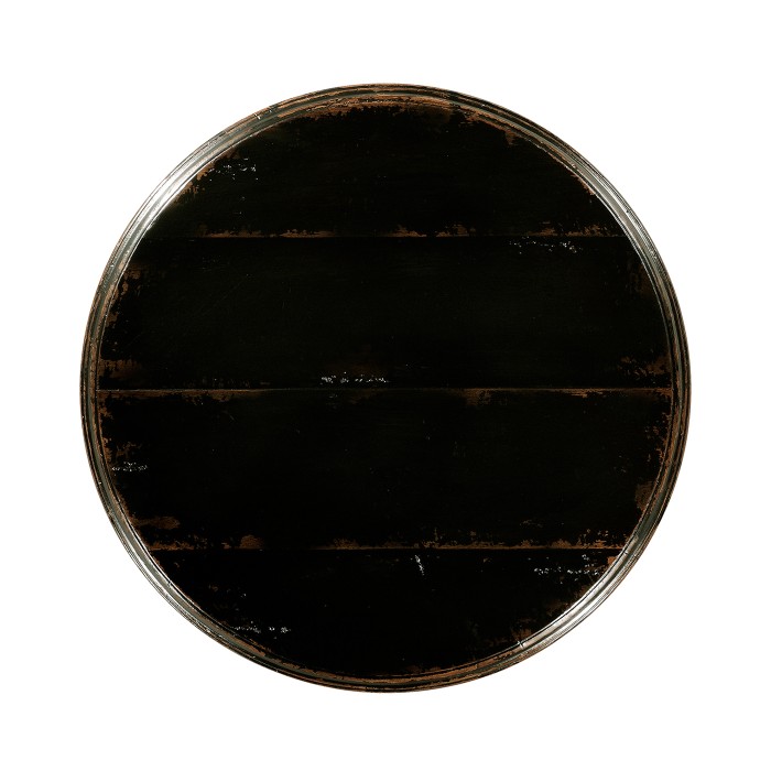 French small round lamp table (black)
