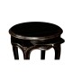 French small round lamp table (black)