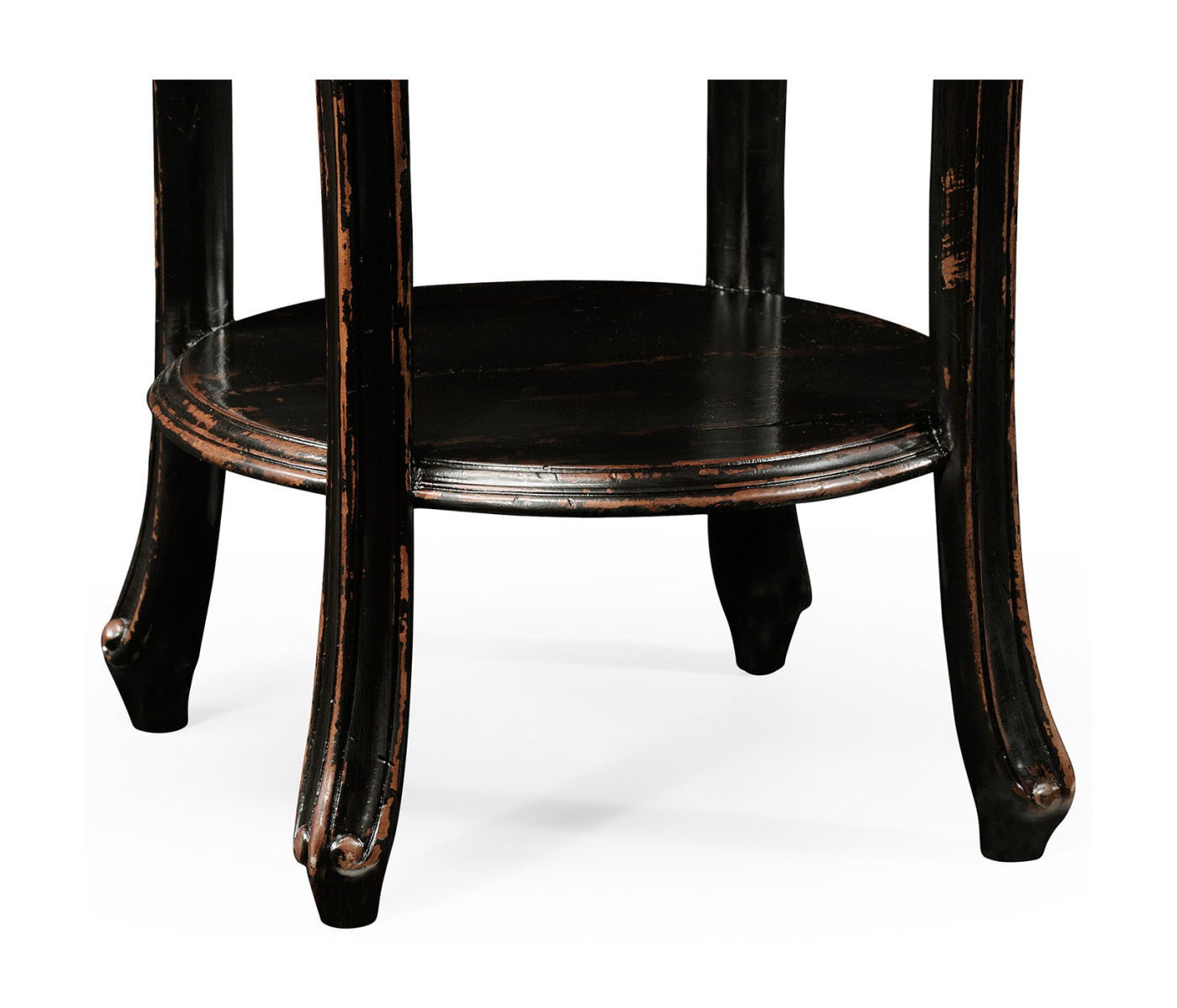 French small round lamp table (black)