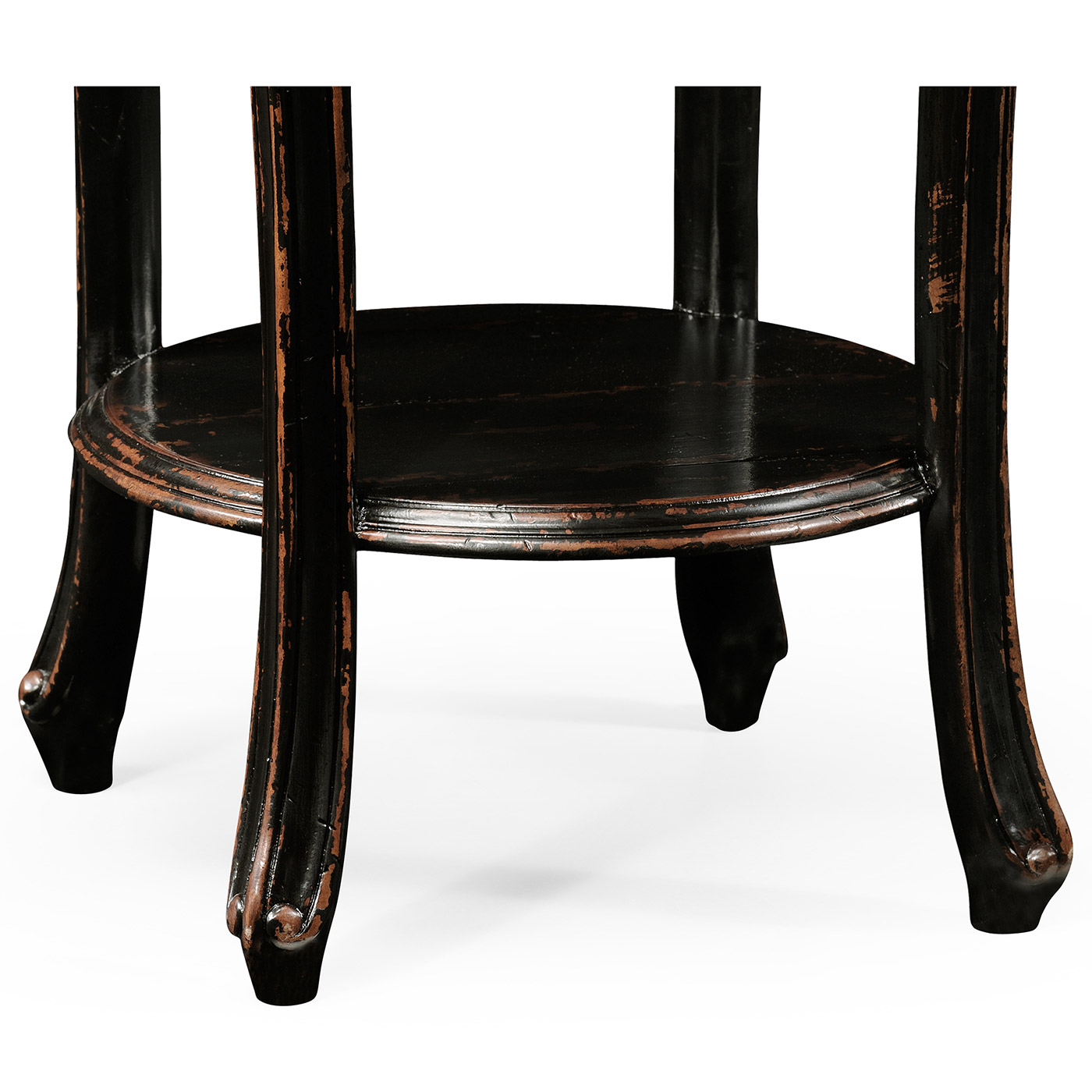 French small round lamp table (black)