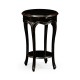 French small round lamp table (black)