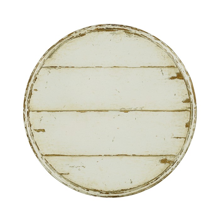French small round lamp table (white)