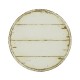 French small round lamp table (white)
