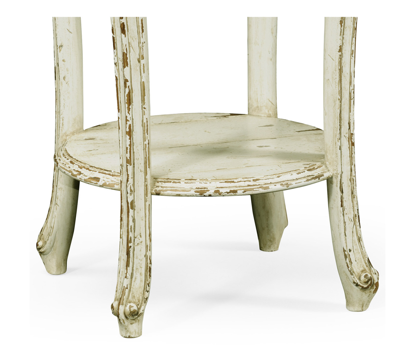 French small round lamp table (white)