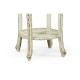 French small round lamp table (white)