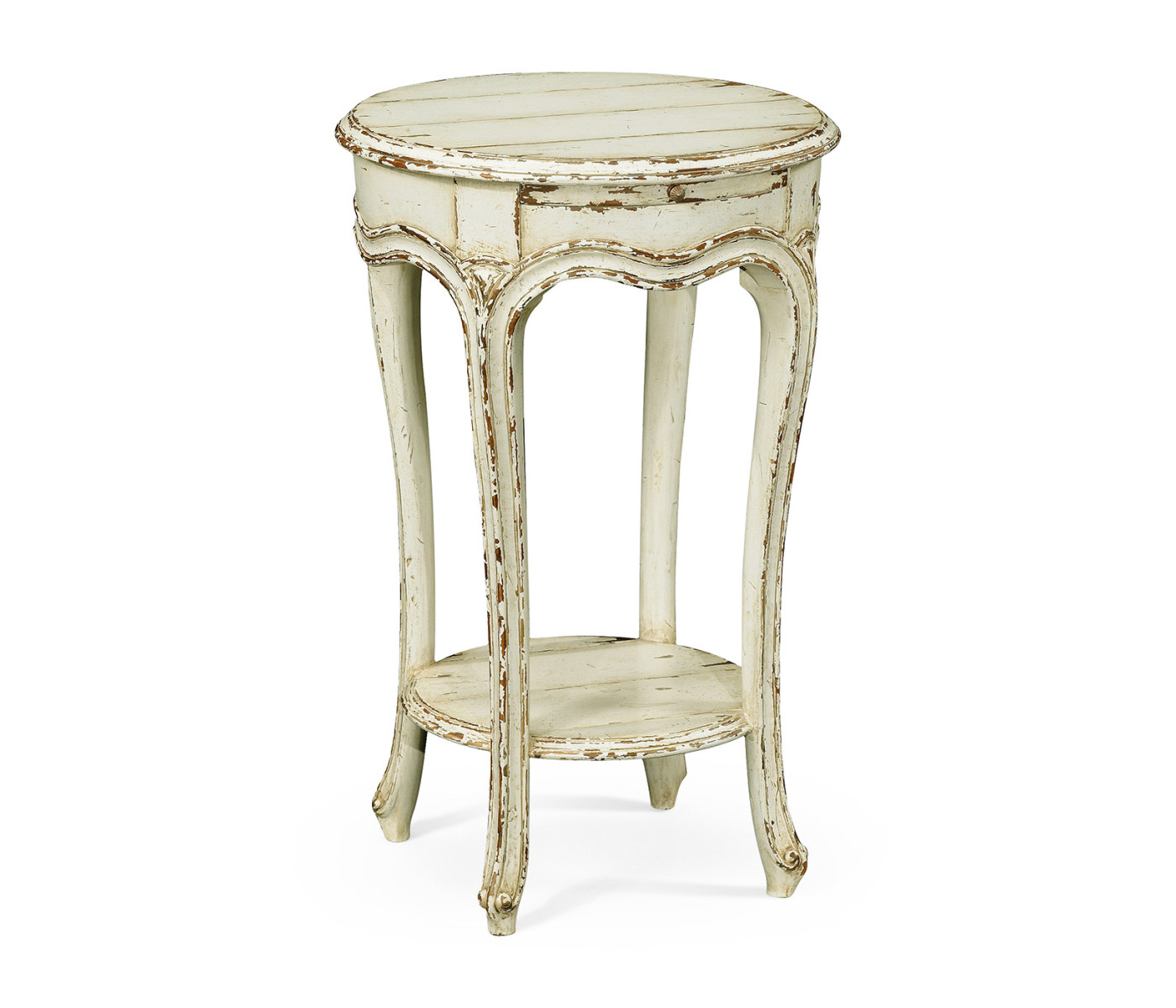 French small round lamp table (white)