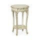 French small round lamp table (white)