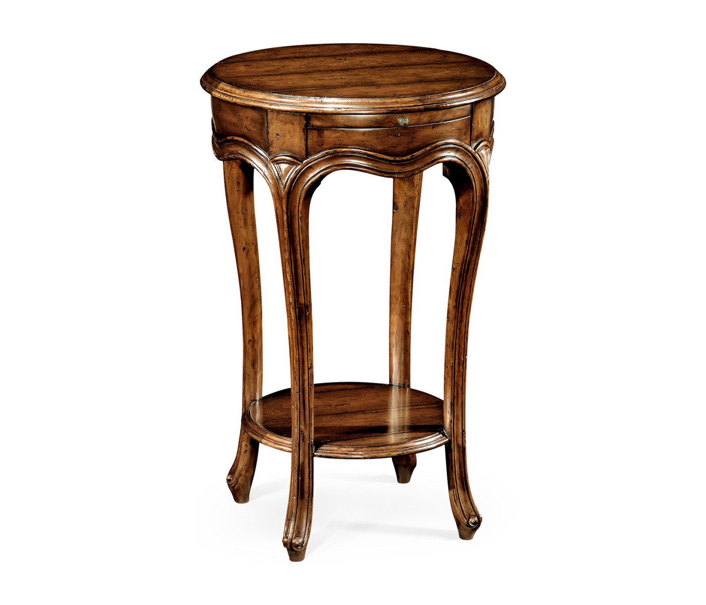 French small round lamp table