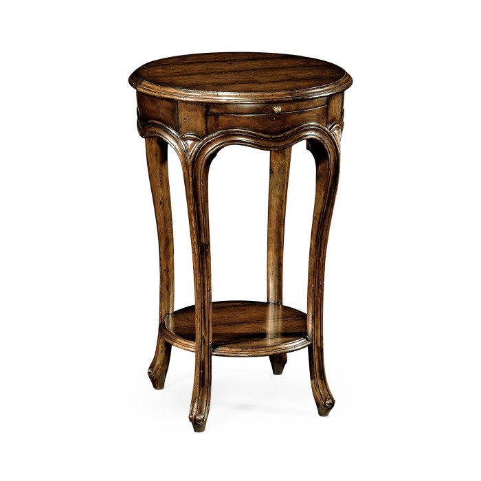 French small round lamp table