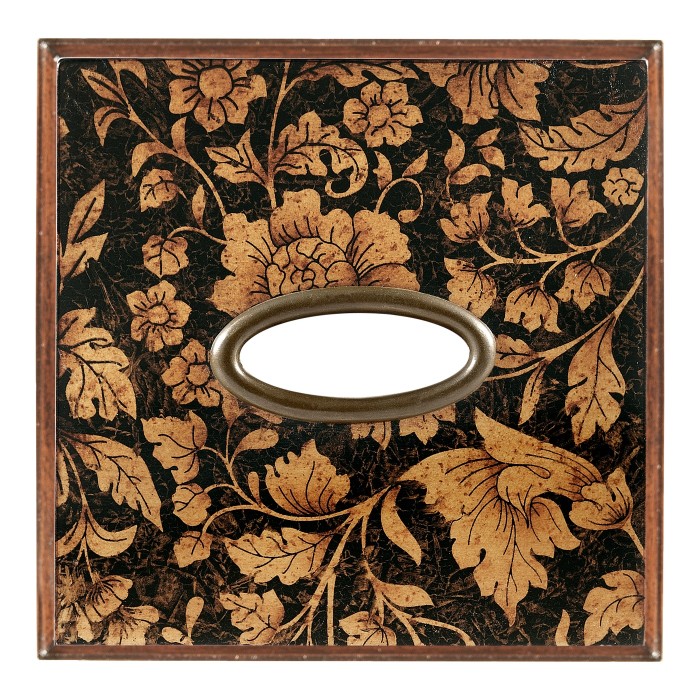 Black Chinoiserie Tissue Box
