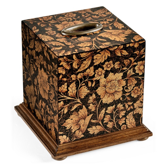 Black Chinoiserie Tissue Box