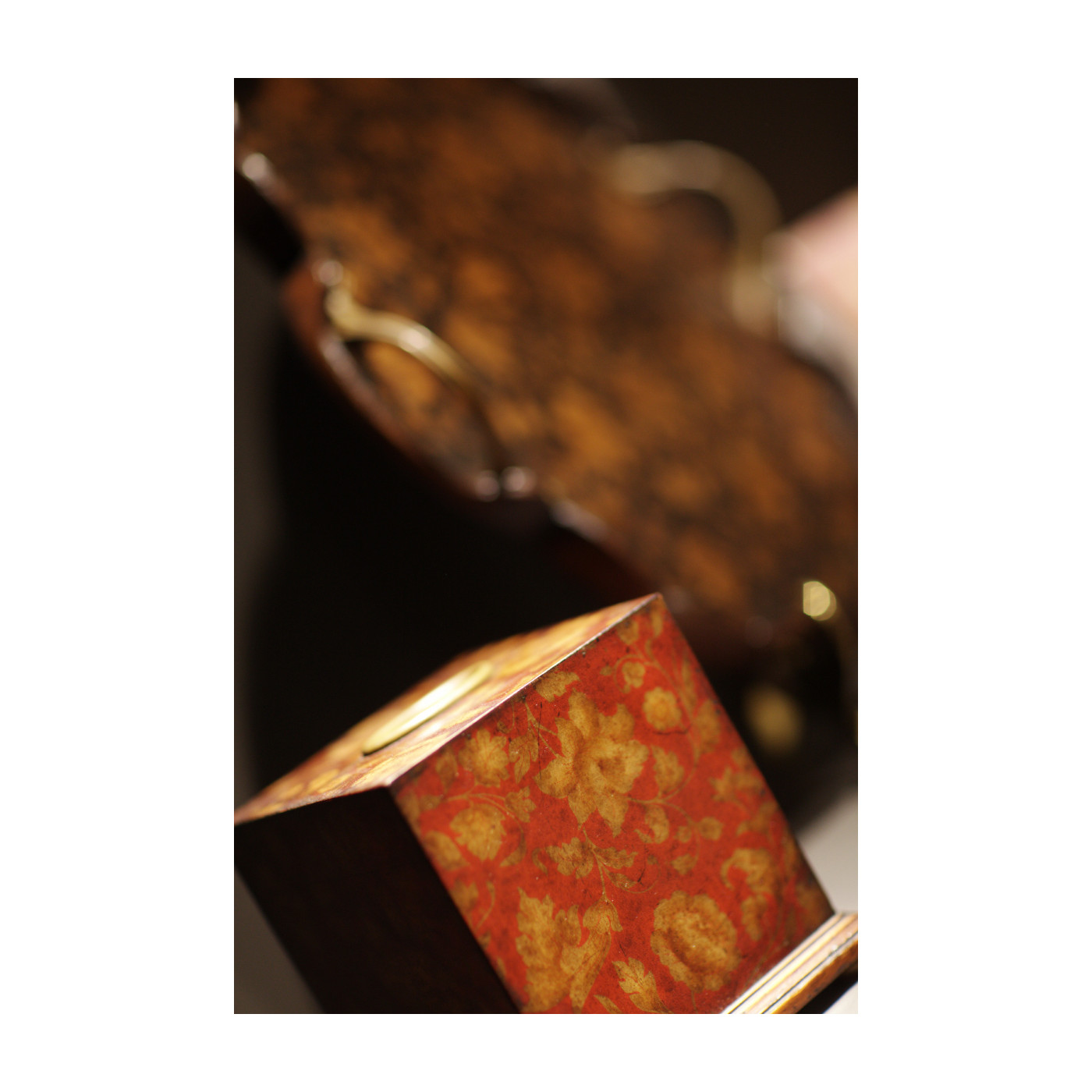 Black Chinoiserie Tissue Box