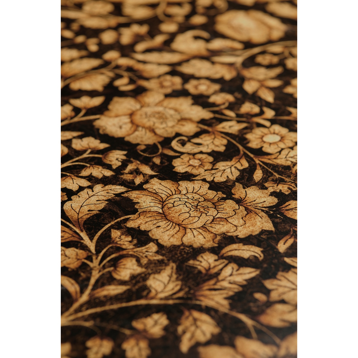 Scalloped Black Chinoiserie Tray