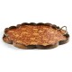 Scalloped Red Chinoiserie Tray