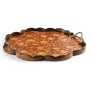 Scalloped Red Chinoiserie Tray