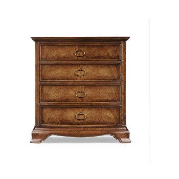 Crotch Walnut Bedside Chest of Drawers