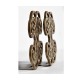 Pair of Patinated Brass Bookends