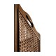 French Style Caned Walnut Waste Basket