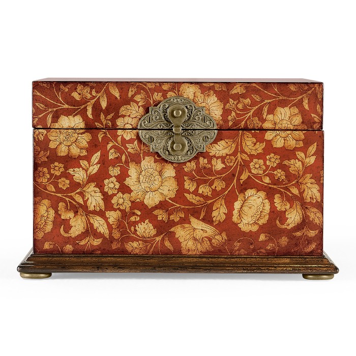 Red Chinoiserie Jewellery Box