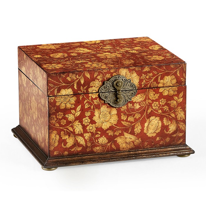 Red Chinoiserie Jewellery Box