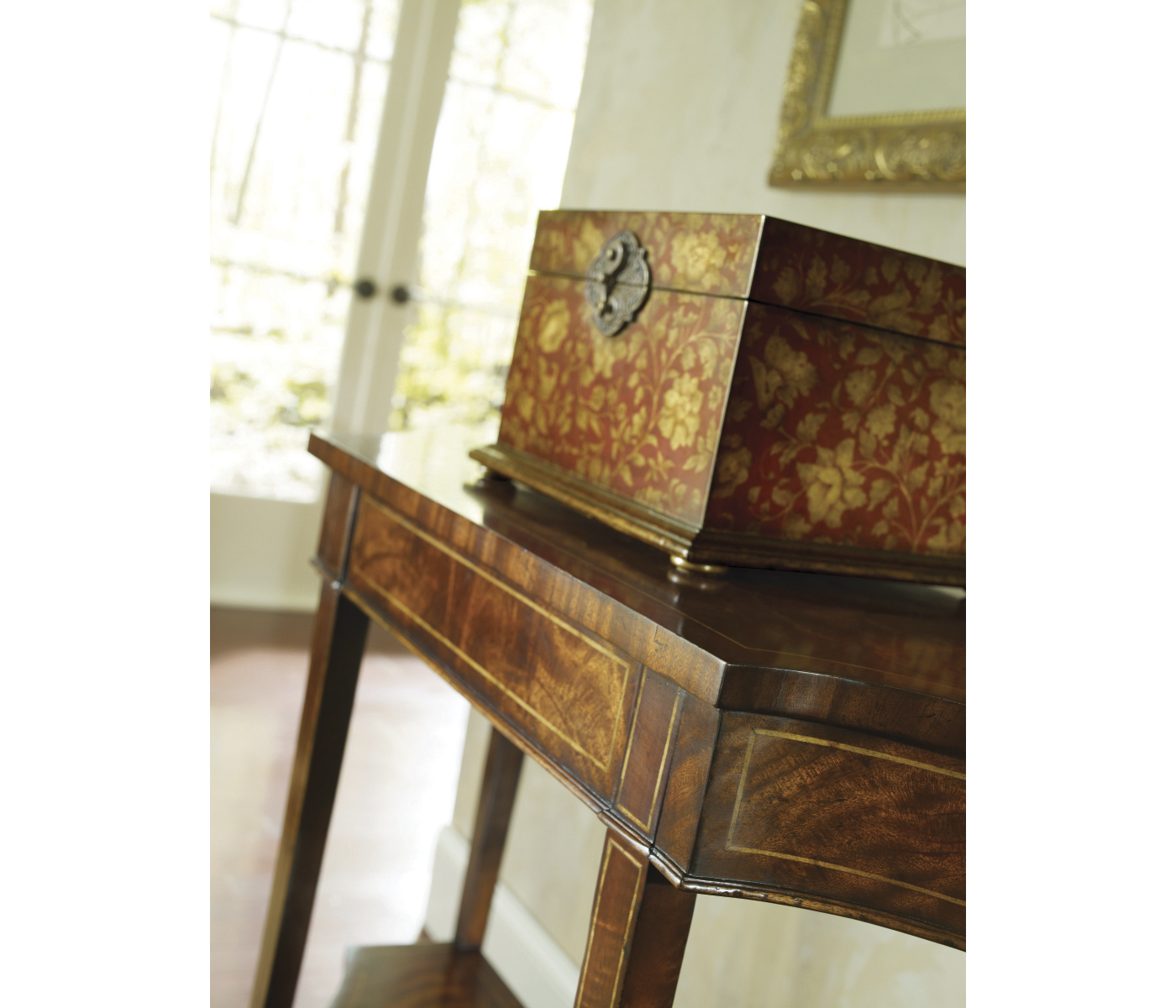 Red Chinoiserie Jewellery Box