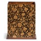 Square Black Chinoiserie Waste Basket