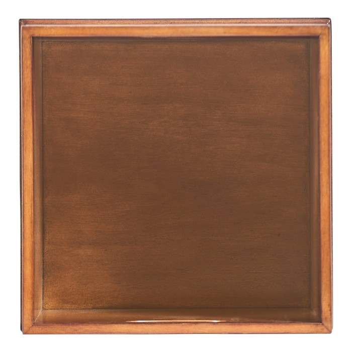 Square Black Chinoiserie Waste Basket