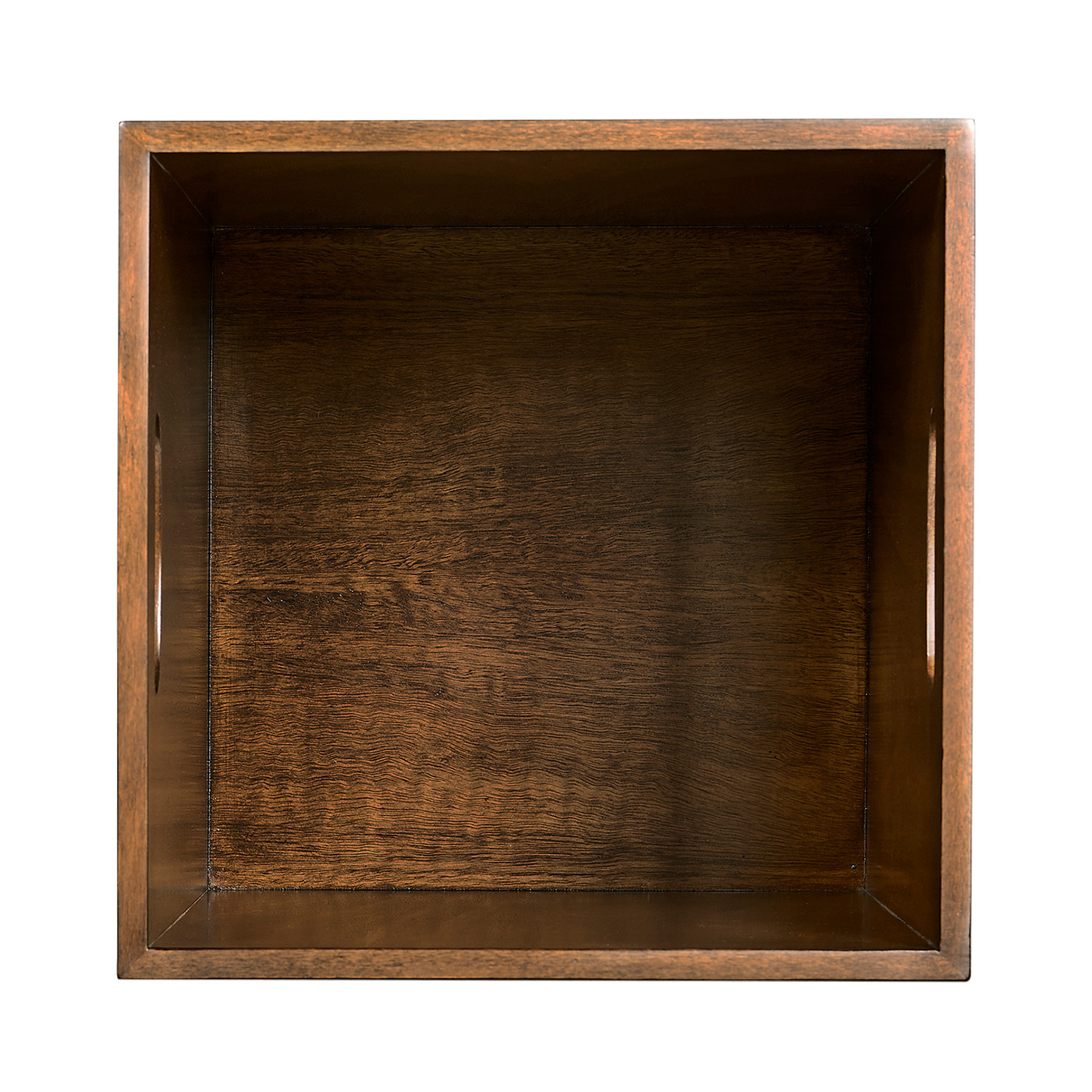 Square Red Chinoiserie Waste Basket