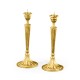 Pair of Fluted Gilded Candlesticks