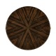 Round Art Deco Macassar Ebony High Lustre Side Table with Drawer