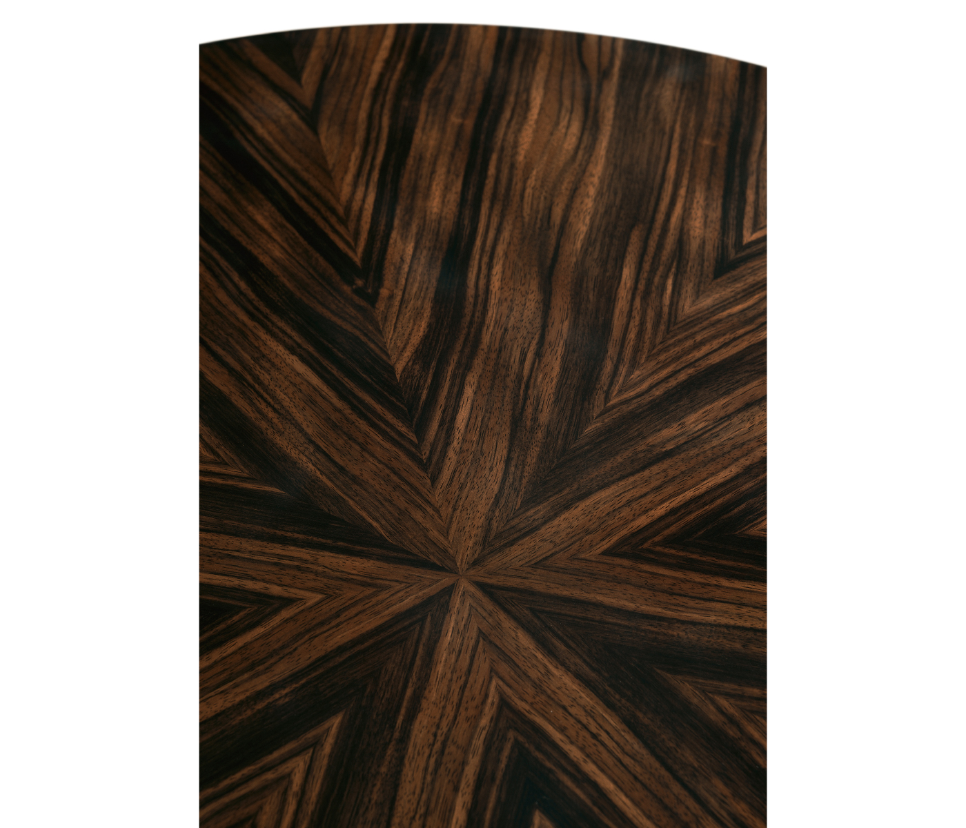 Round Art Deco Macassar Ebony High Lustre Side Table with Drawer