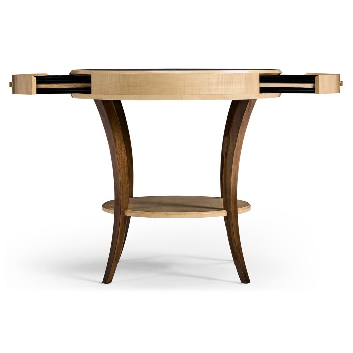 Art Deco Round Side Table with Drawer