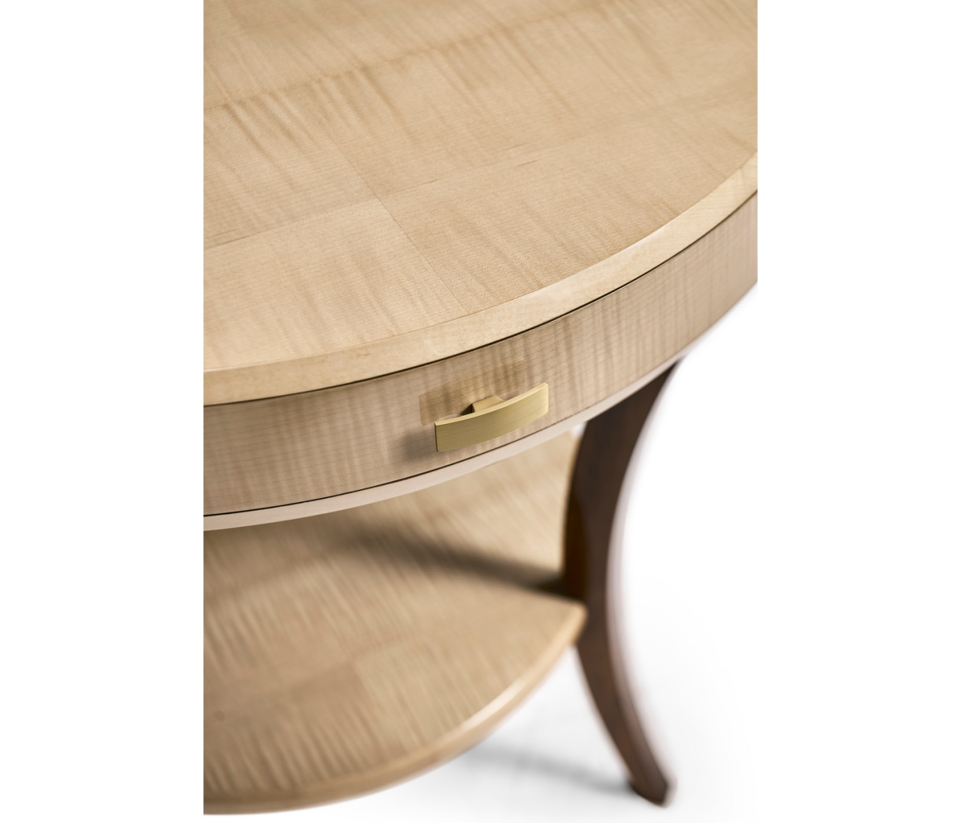 Art Deco Round Side Table with Drawer