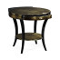 Dark Bronze Round Side Table with Drawer