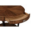 Art Deco round side table with drawer and stainless steel handle (Satin)