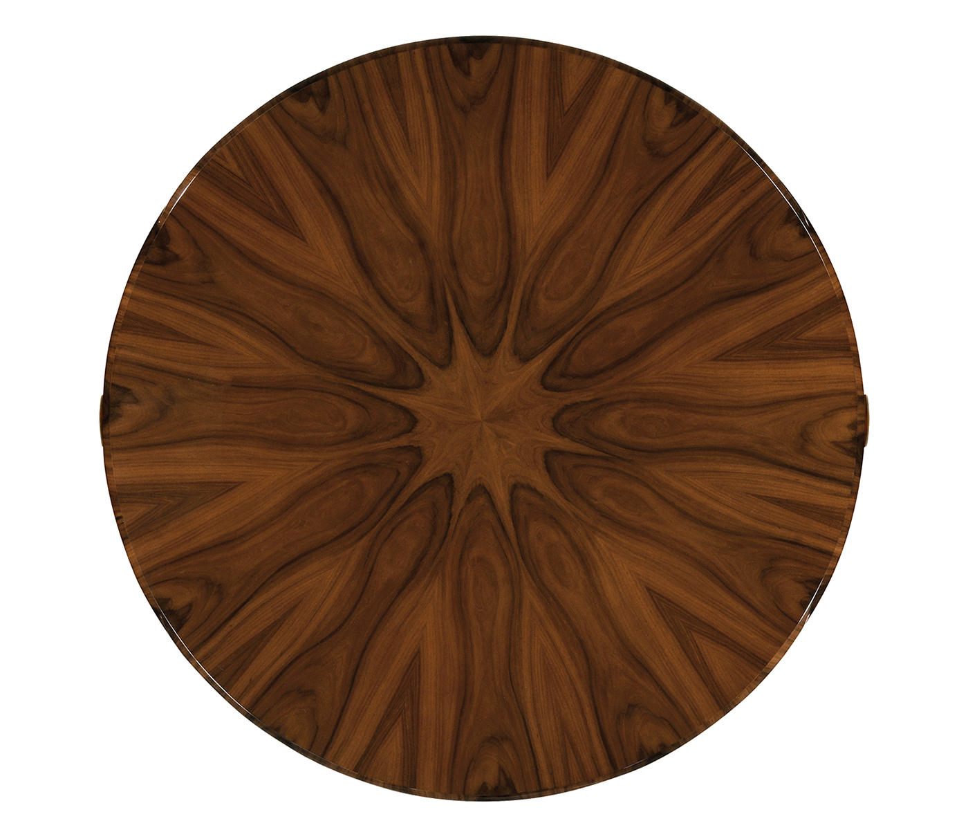 Art Deco Satin Round Side Table with Drawer