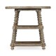 Weathered grey round side table