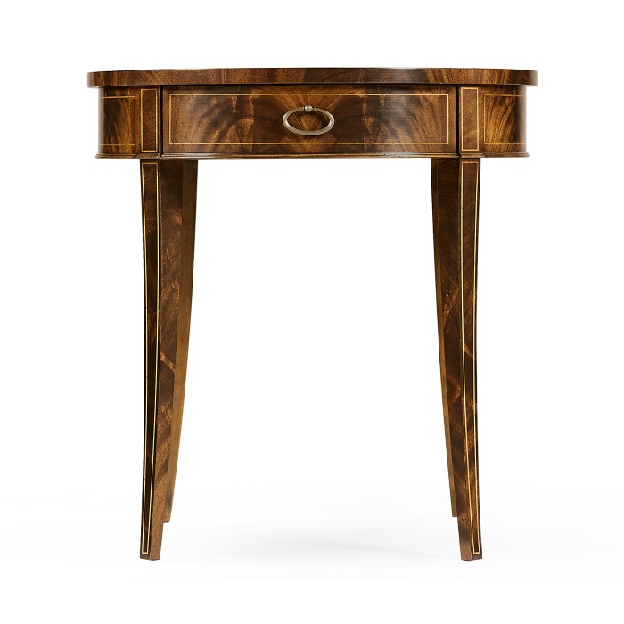 Round Antique Mahogany Side Table