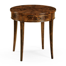 Round Antique Mahogany Side Table