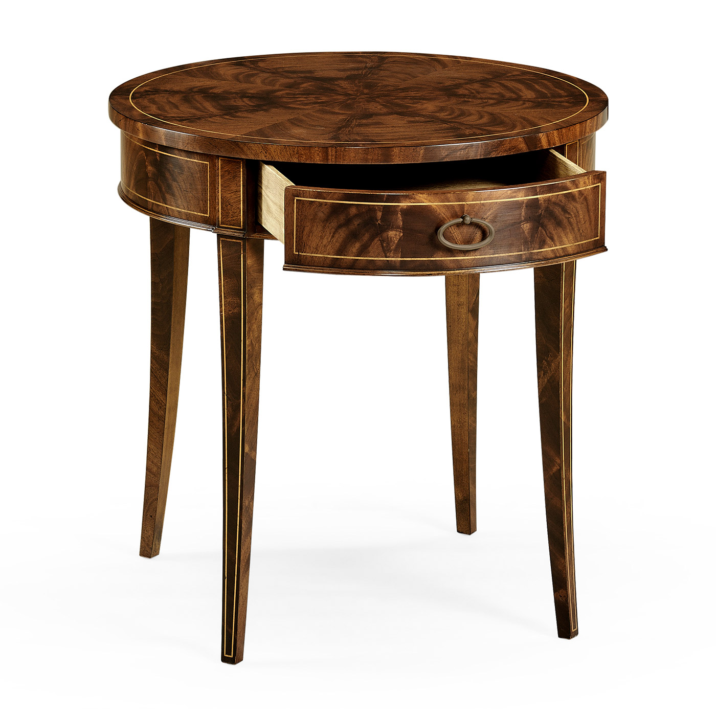 Round Antique Mahogany Side Table