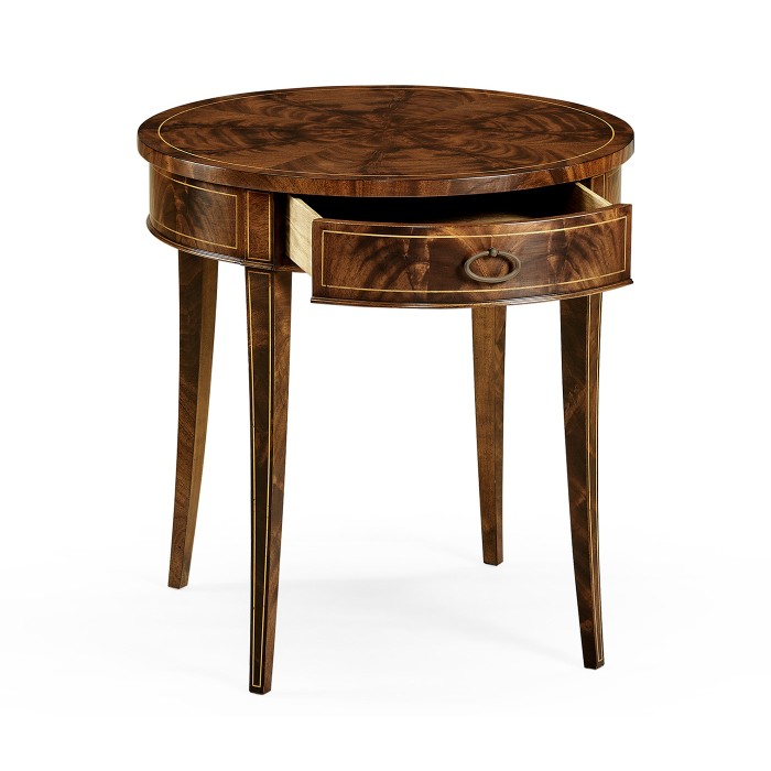 Round Antique Mahogany Side Table